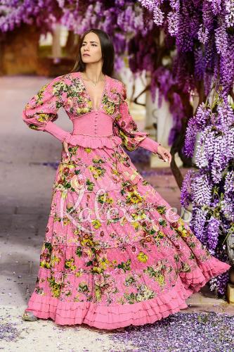 Robe Boho Rose Diamant Pour Eden.