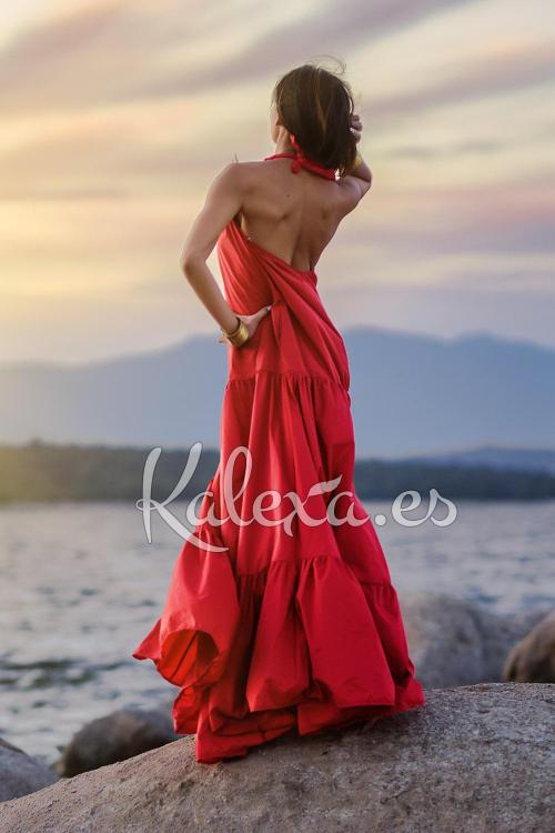 Vestido Boho Invitada Tafeta