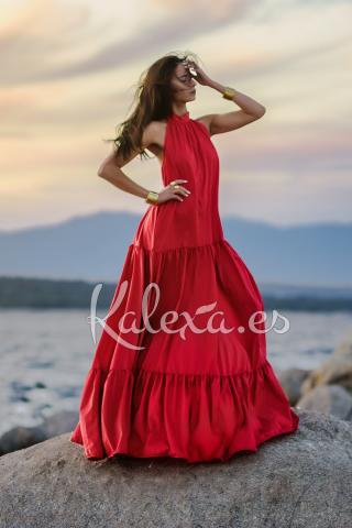 Vestido Boho Invitada Tafeta