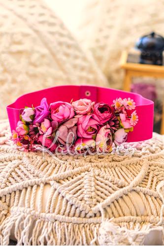 Ceinture fleurs fuchsia