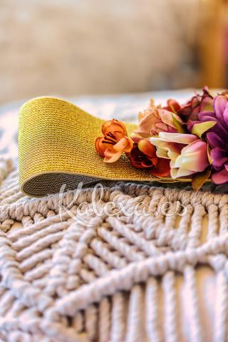 Cinturón de flores Dorado