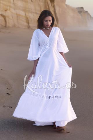 Vestido Boho Azul Marinho