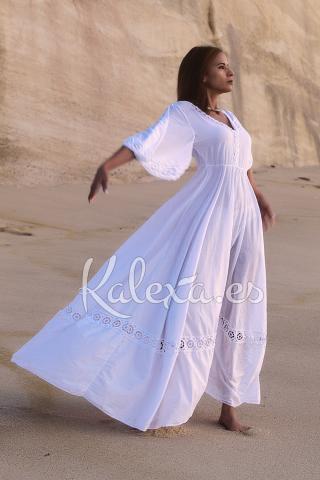 Marineblaues Boho-Kleid