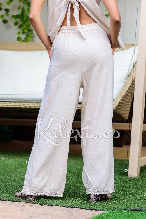 Pantaloni di lino Boho
