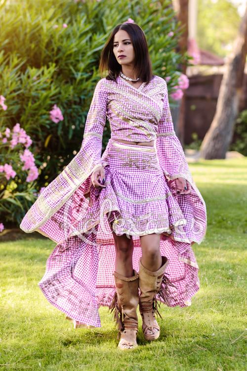 Asymmetrische Boho Nayat rok