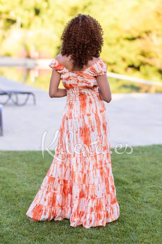 Boho geschilderde jurk