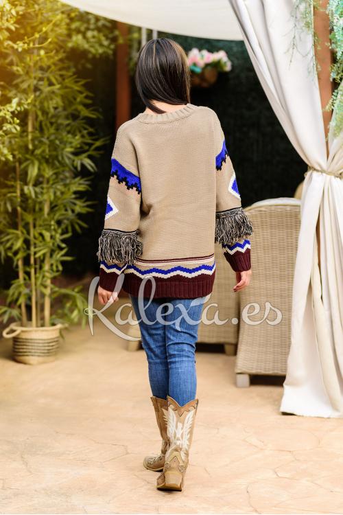 Pull Ethnique à Franges