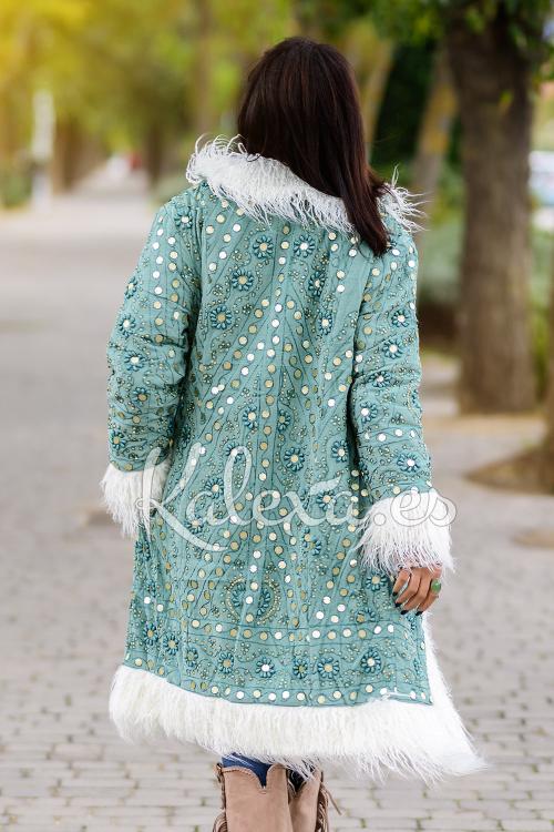 Casaco Boho Glam Aqua