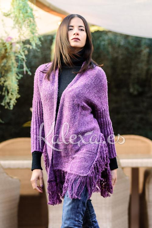 Cardigan Boho Rami Color Purple Size S M