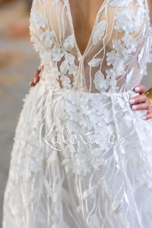 Vestido Novia Boho Ura