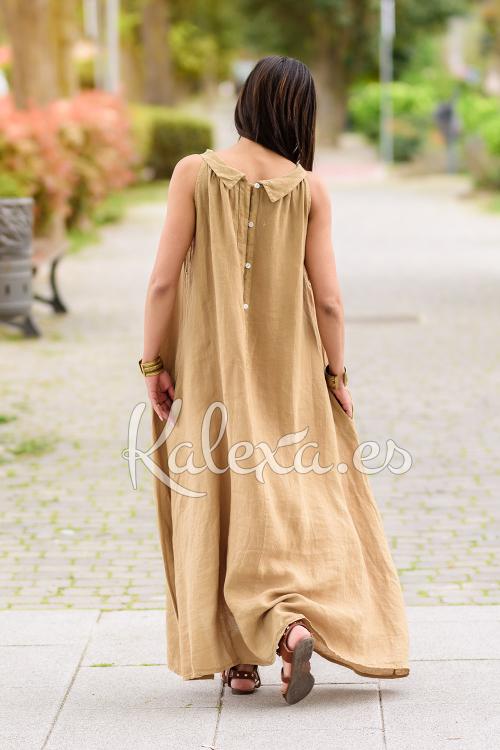 Bohemian linen dress best sale