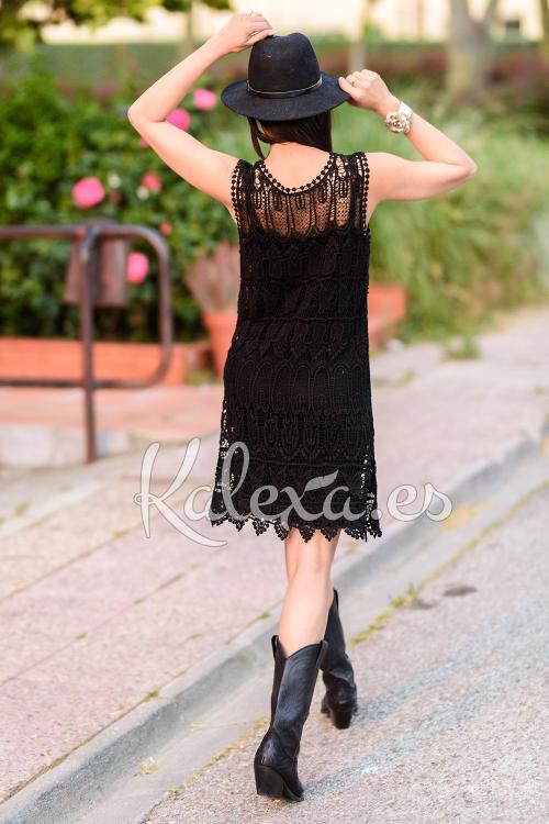 Vestido corto crochet