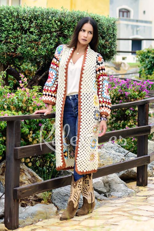 Boho Crochet Giacca Reka
