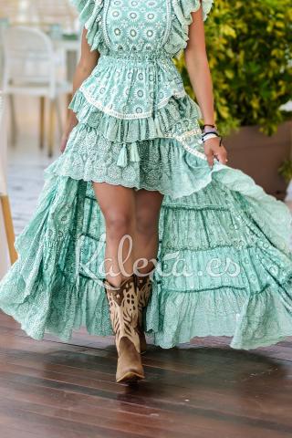 Boho Asymmetrische Rok Eden