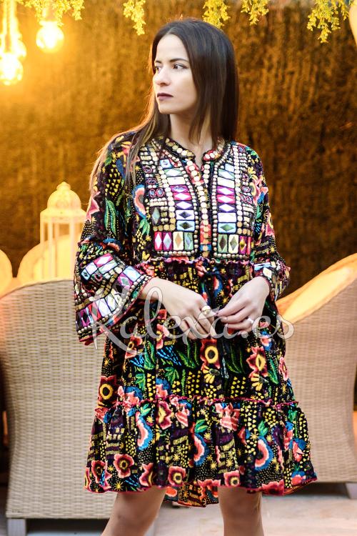 Kurzes Boho Guloya Kleid