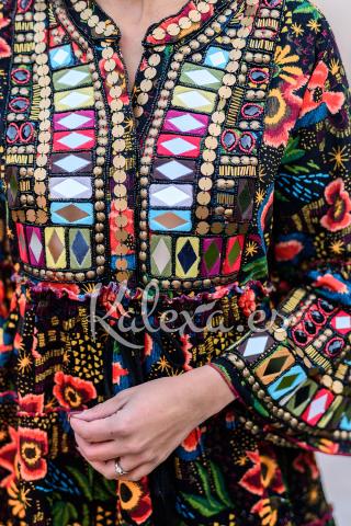 Kurzes Boho Guloya Kleid