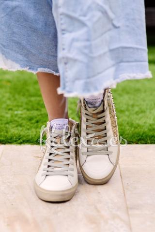 Boho Goldene Sneakers