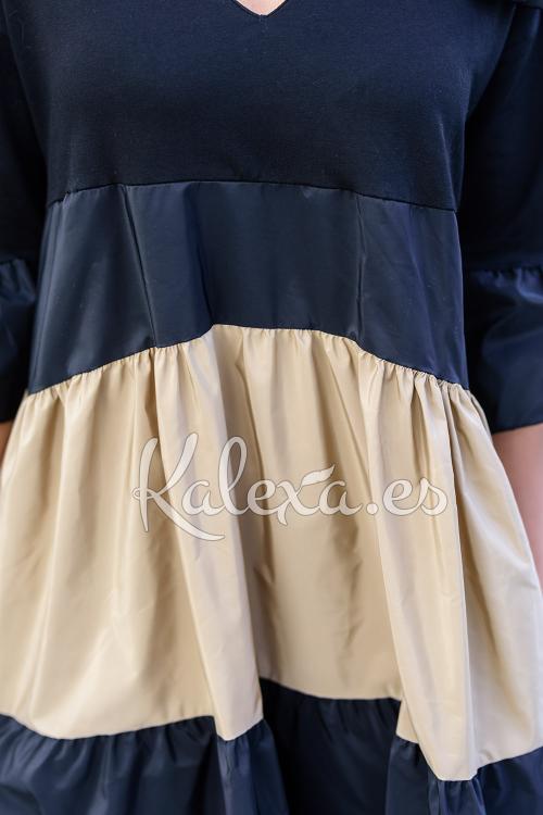 Robe bohème en taffetas à motif floral