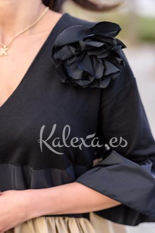 Vestido Boho Tafetá Flor