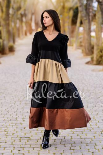 Boho Taffeta Flower Dress