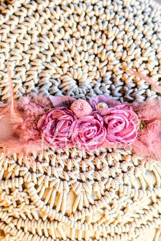 Pale Pink Pearl Flower Belt