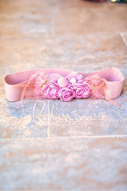 Pale Pink Pearl Flower Belt