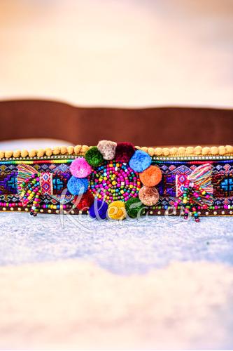 Hippie riem met zijgesp