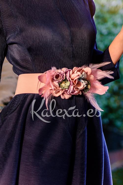 Ceinture plumes et fleurs Feuille