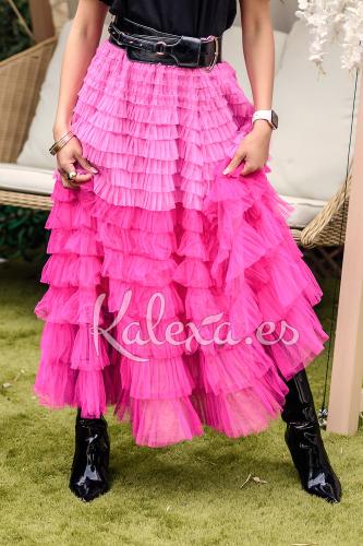 Gonna Boho in Tulle Degradé