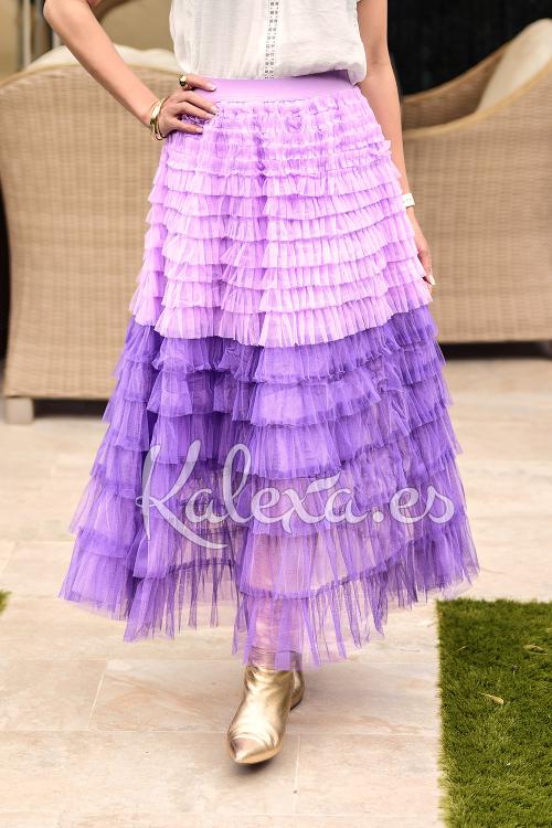 Gonna Boho in Tulle Degradé