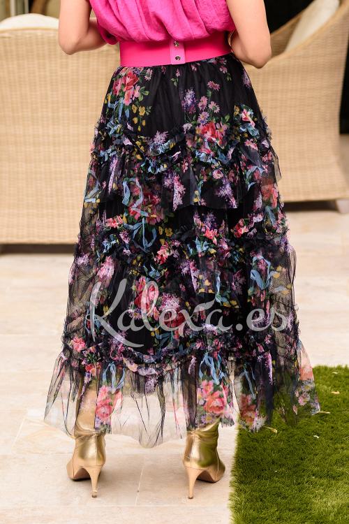 Boho-rok met bloemenprint