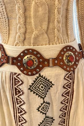 Cinturón boho de piel Aleph