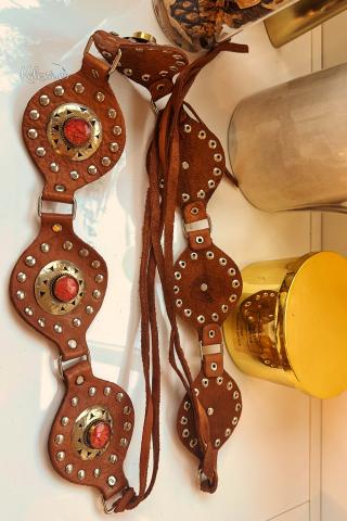 Cinturón boho de piel Aleph