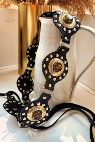 Boho leather belt Alph