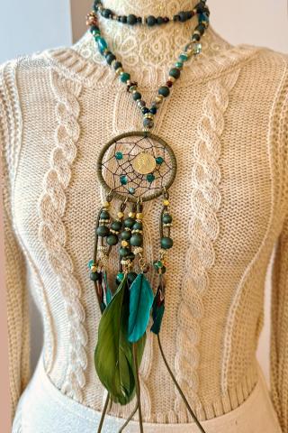 Dreamcatcher Feathers Pendant