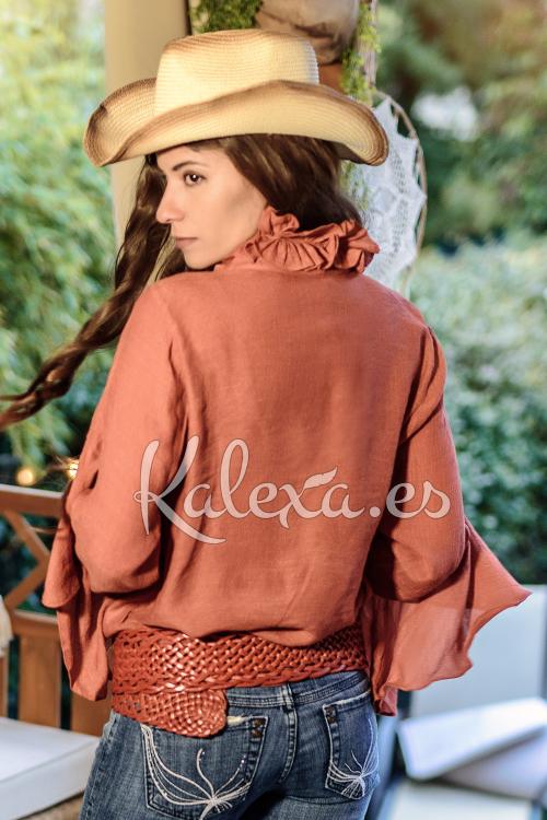 Boho Bluse mit Rüschen