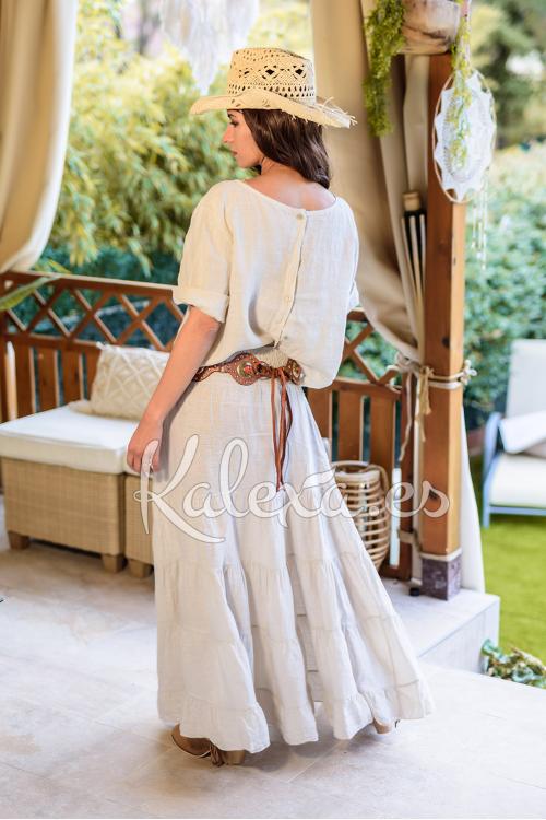 Boho Linnen Rok Khuyana