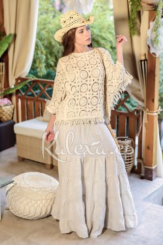Falda Boho Lino Khuyana