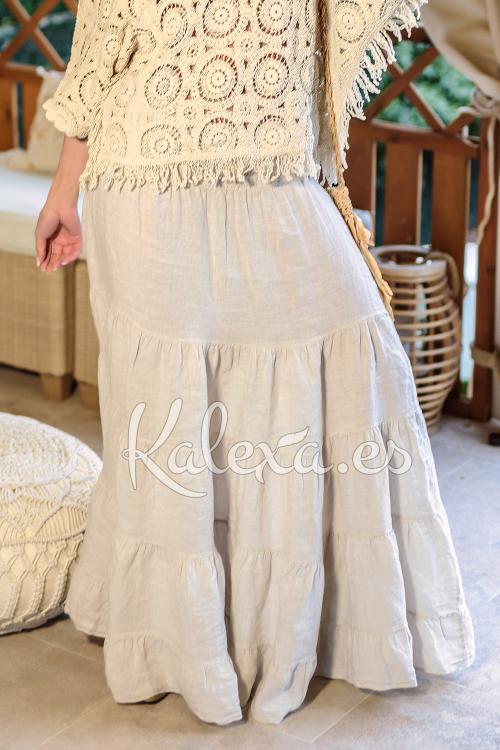 Boho Leinenrock Khuyana