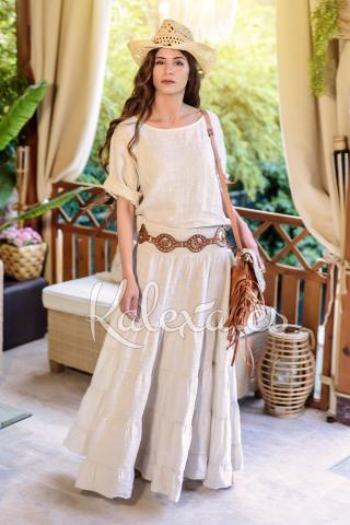 Falda Boho Lino Khuyana