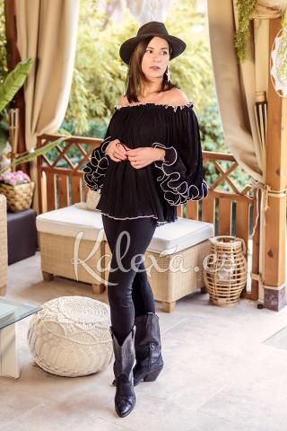 Blusa Boho Paixão Preta