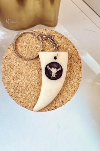 Portachiavi stile Boho con dente