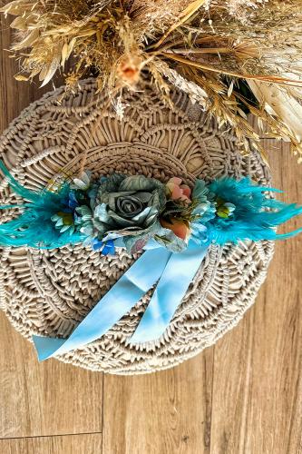 Sky Blue Floral Belt