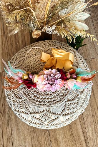 Riem met bloemen- en pantermotief Carol