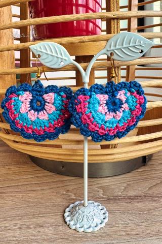 Brincos Boho Crochê
