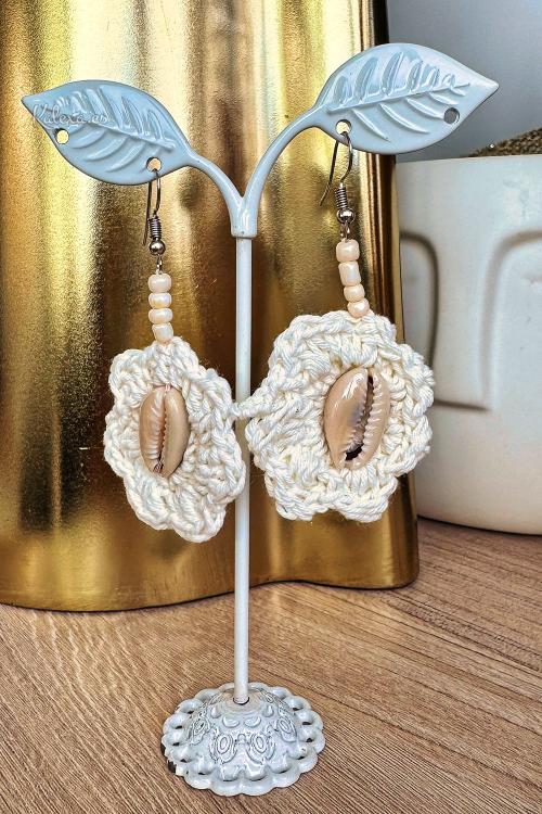 Pendientes Crochet Caracolita