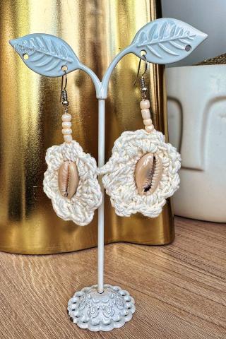 Pendientes Crochet Caracolita