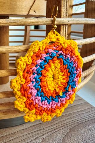 Pendientes crochet Mora