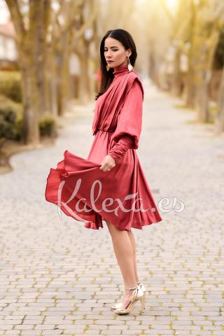 Vestido Invitada Diamond Teja