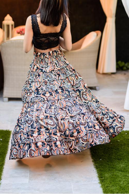 Jupe boho asymétrique Stella